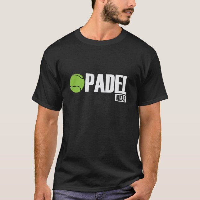 Padel Head Tennis Sport und Ball T-Shirt (Vorderseite)