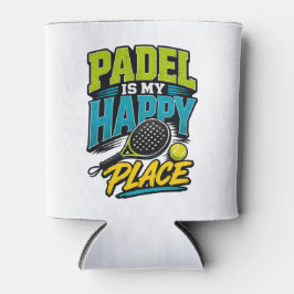 Padel ist mein glücklicher Ort Retro-Sportarten Dosenkühler