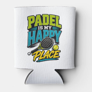 Padel ist mein glücklicher Ort Retro-Sportarten Dosenkühler