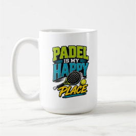 Padel ist mein glücklicher Ort Retro-Sportarten Kaffeetasse