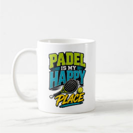 Padel ist mein glücklicher Ort Retro-Sportarten Kaffeetasse