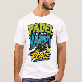 Padel ist mein glücklicher Ort Retro-Sportarten T-Shirt