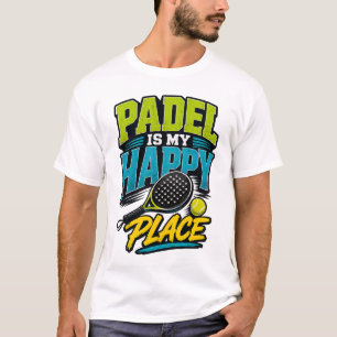 Padel ist mein glücklicher Ort Retro-Sportarten T-Shirt