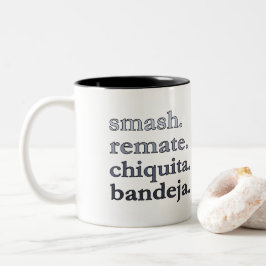 Padel-Kaffeetasse - Persönliche Wort-Vibes Schwarz Zweifarbige Tasse