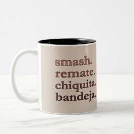 Padel-Kaffeetasse - Persönliche Wort-Vibes Taupe Zweifarbige Tasse