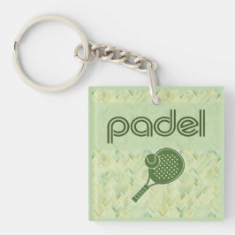 Padel Key Chain – Spanish Tile Vibes Matcha Green Schlüsselanhänger