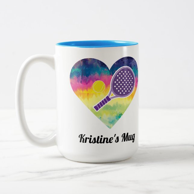 Padel Lover Zweifarbige Tasse (Links)