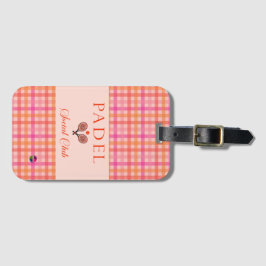 Padel Luggage Tag - Social Club Gingham Brights Gepäckanhänger