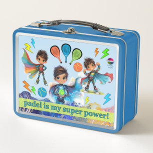 PADEL LUNCHBOX - PADEL JUNGEN SUPERHELDEN IN BLAU
