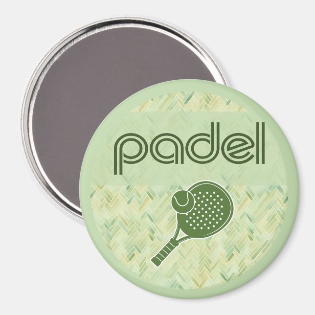 Padel Magnet – Spanish Tile Vibes Matcha Green (Vorderseite/Rückseite)