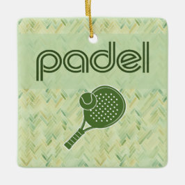 Padel Ornament-Spanish Tile Vibes in Matcha Green Keramikornament