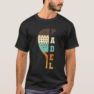 Padel Paddle Tennis Racquet Ball Farben T-Shirt