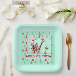 Padel Paper Plate – Padel Retro Christmas Pappteller