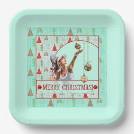 Padel Paper Plate – Padel Retro Christmas Pappteller