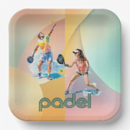 Padel Paper Plate – The Vibrant Padel Style Pappteller