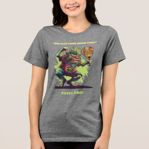 🧌Padel-Schläger-Wüterich Tri-Blend Shirt