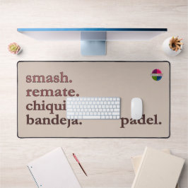 Padel-Schreibtischmatte - Word Vibe Taupe Braun Schreibtischunterlage