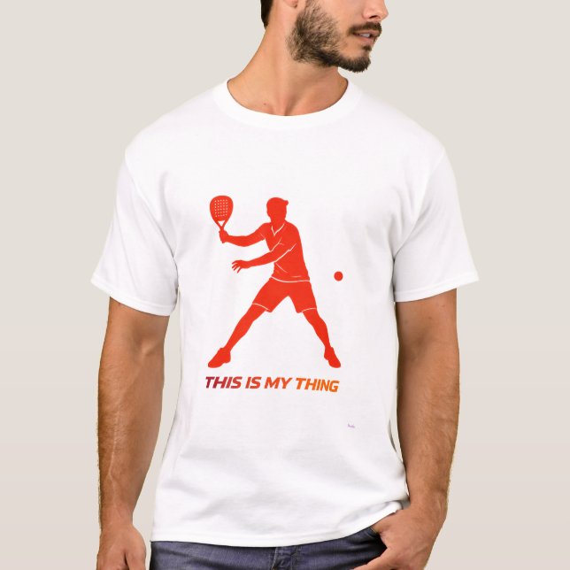 Padel Silhouette Action Lifestyle Design T-Shirt (Vorderseite)