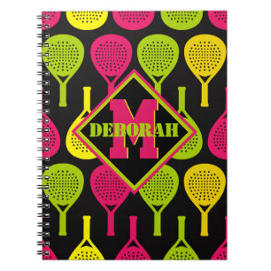 Padel Smash Notes mit Monogramm Notizblock