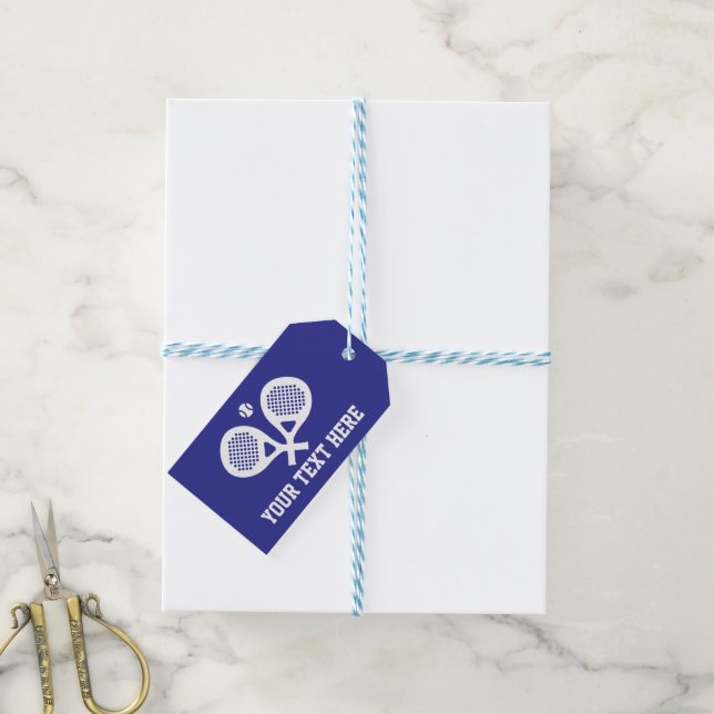 Padel-Sport-Geschenk-Tag Geschenkanhänger (Mit Garn)
