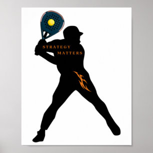 Padel - Strategie S-Aufkleber Poster