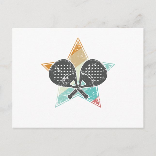 Padel Tennis Ballsportart Postkarte (Vorderseite)