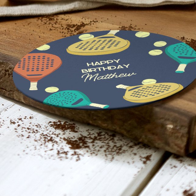 Padel Tennis Geeignetes Party Runder Pappuntersetzer (Von Creator hochgeladen)