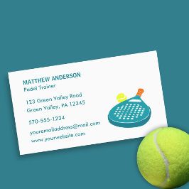 Padel Tennis Instructor Trainer Lektionen Visitenkarte