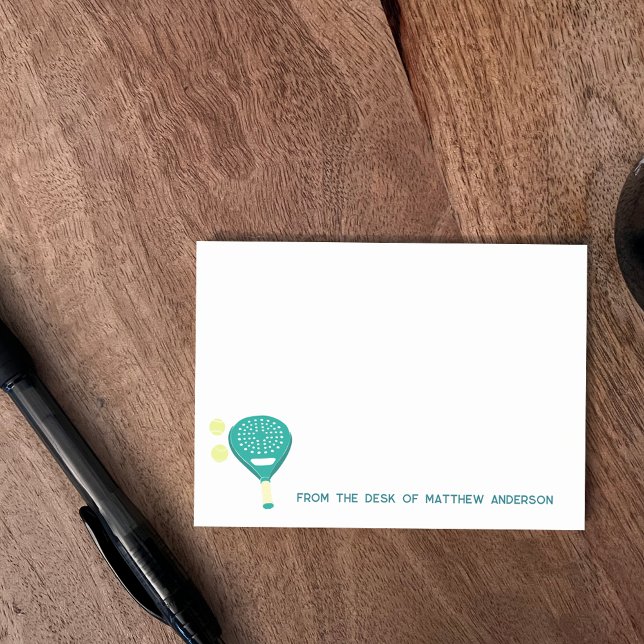 Padel Tennis Racket und Balls Personalisiert Post-it Klebezettel (Von Creator hochgeladen)