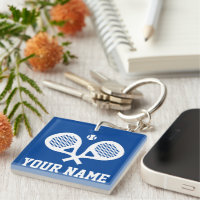 Padel Tennisspieler Schlüsselanhänger mit individu