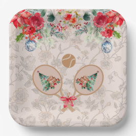 Padel Themed Paper Plates – Festive Racquet Motif Pappteller
