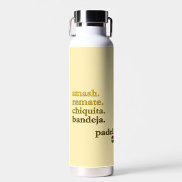 Padel-Wasserflasche - Persönliches Wort Vibe Gelb Trinkflasche
