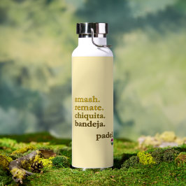Padel-Wasserflasche - Persönliches Wort Vibe Gelb Trinkflasche