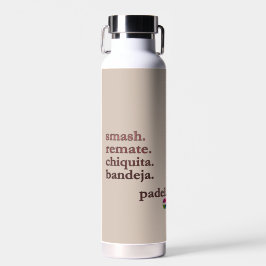 Padel-Wasserflasche - Persönliches Wort Vibe Taupe Trinkflasche