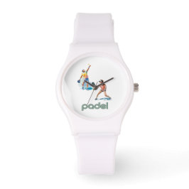 Padel Watch – Padel Chic Vibrant Style White Armbanduhr