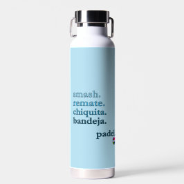 Padel Water Bottle-Personalize Word Vibe Sky Blue Trinkflasche