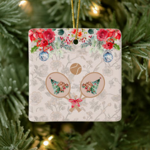 Padel-Weihnachtsbaumanhänger – Ein Festliches Pade Keramikornament