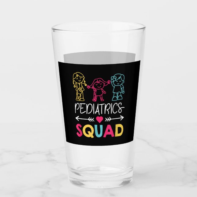 Pädiatrie Squad Nurse Niedlich Glas (Vorderseite)