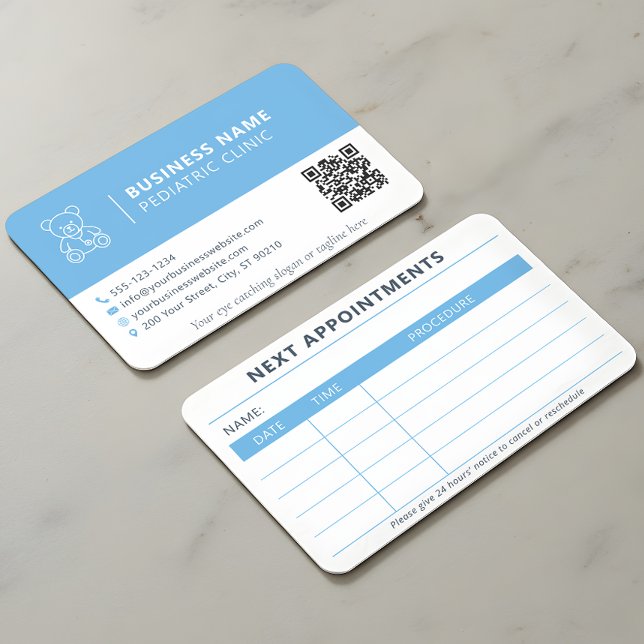 Pädiatrische Ärztin Teddy Bar Niedliche Ernennung Visitenkarte (Von Creator hochgeladen)