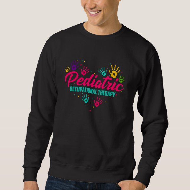 Pädiatrische Berufstherapie - Farbenfrohe Herzkuns Sweatshirt (Vorderseite)