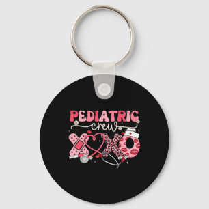 Pädiatrische Crew Nurse Valentine Leopard Crew Ped Schlüsselanhänger