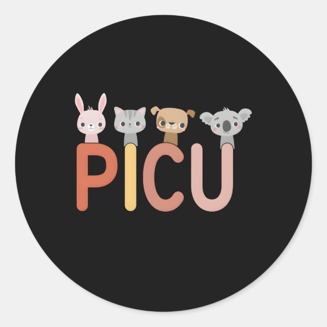Pädiatrische Intensivpflege Runder Aufkleber (Vorderseite)
