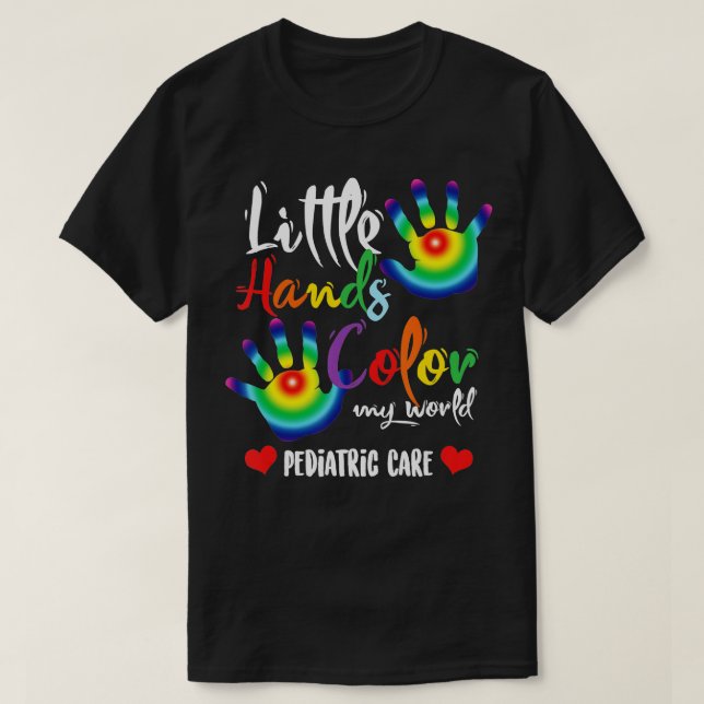 Pädiatrische Kinderärztin Krankenpflege Kleine Hän T-Shirt (Design vorne)