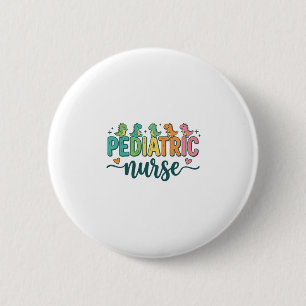 Pädiatrische Krankenschwester Dinosaurier Vintage  Button