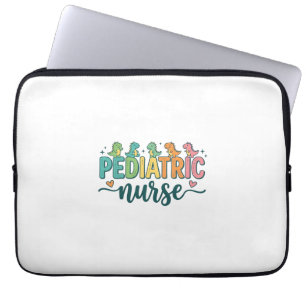 Pädiatrische Krankenschwester Dinosaurier Vintage  Laptopschutzhülle