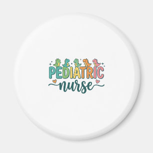 Pädiatrische Krankenschwester Dinosaurier Vintage  Magnet