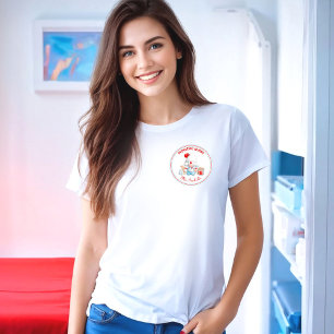 Pädiatrische Krankenschwester Gnome Monogram Fun T T-Shirt