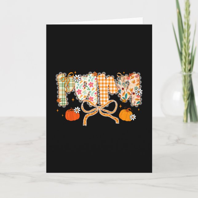 Pädiatrische Krankenschwester Herbst Herz Kürbis D Karte (Vorderseite)