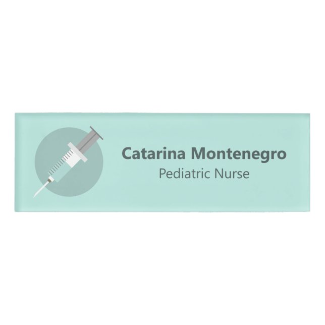 Pädiatrische Krankenschwester-personalisierte Namenschild (Vorderseite)
