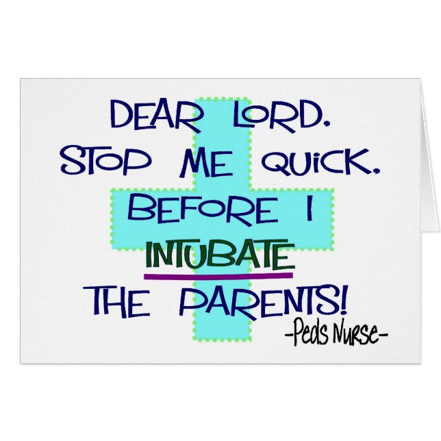 Pädiatrische Krankenschwester PICU, lustige (Vorderseite (Horizontal))